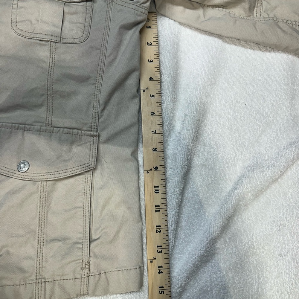 Kensie Cream Khaki Jean Jacket- Pockets- Large - Picture 6 of 13